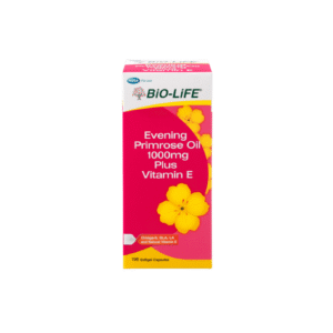BIO-LIFE Evening Primrose Oil 1000mg Plus Vitamin E (100 softgel capsules)